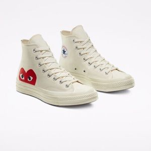 NWT Comme des Garçons PLAY x Converse Chuck Taylor Hidden Heart High Top Sneaker